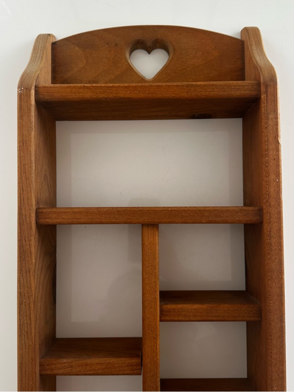 Wooden Heart Accent Wall Shadow Shelf cottagecore grandmacore large - Picture 3 of 12